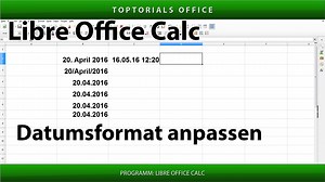 Datumsformat anpassen (LibreOffice Calc)