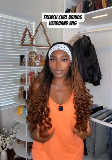 Quick French Curl Braids Wig Hairstyle