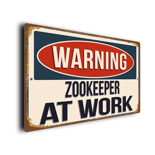 Zookeeper at Work Sign – Custom Occupation Plaque, Durable Aluminum Composite Signs, Unique Gifts for Zookeepers - Etsy
