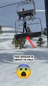 Woman falls from ski lift after not lowering safety bar 😣⛷️ | The Enigma