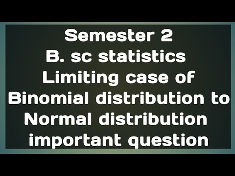 #statistics. #normal distribution tends #binomial distribution #limiting case.