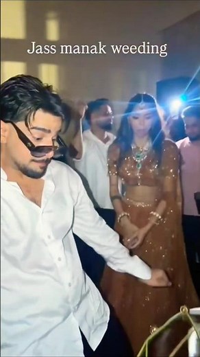 Jass Manak wedding video with his wife Lehenga dance 🩰#jassmanak #wedding #shorts #viral #trending