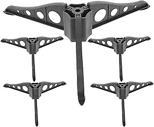 FOMIYES Christmas Tree Stand, 6Pcs Plastic Artificial Christmas Tree Stand Christmas Tree Holders Stands for Xmas Tree, Black Replacement Xmas Tree Stand Base for Artificial Trees