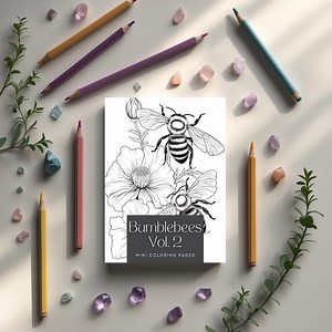 Bumblebee Mini Coloring Book Vol 2 Printable, Foldable Pocket Coloring Book, Bee Themed Coloring Pages for Kids & Adults - Etsy