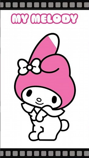 Drawing My Melody（マイメロディ） [Coloring book] #drawing #ぬりえ