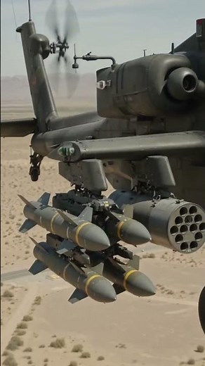 AH-64 Apache Attack Helicopter | World's Most Powerful Combat Helicopter 🚁🔥 #Shorts
