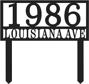 Custom Lawn Address Sign,Metal House Number for Yard,Personalized Address Yard Stake,House Number Sign,Address Number Signs,Outdoor Address Plaque,New Home Gift,Home Decor