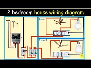 2 bedroom house wiring diagram || House wiring switch board connection