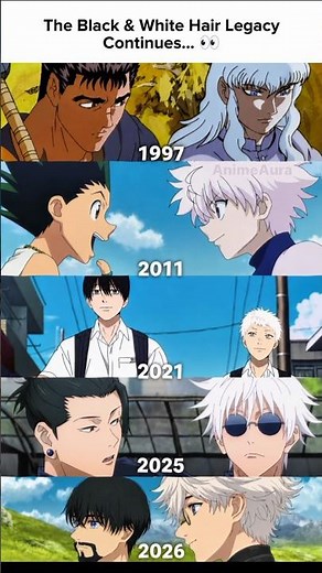 The Black & White Hair Legacy Continues... 👀 #jjk #hxh #shorts