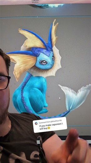 here is my almost finished vaporeon #pokemon #art #artwork