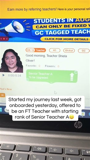 51 Talk Senior Teacher A! Starting ESL journey #esl #workfromhome #wfh #51talk