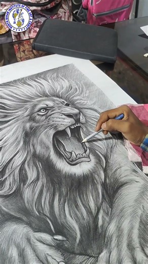 Student work Lion sketching #art #sketchbook #drawing #sketch #sketching #pencilportrsit #nbi #paint