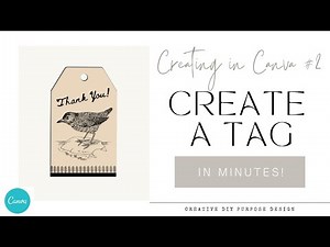 Create a Custom TAG Design - Canva Tutorial for Beginners - Part 2