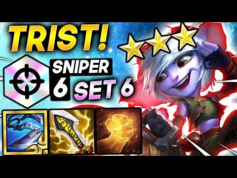 *ONE SHOT TRIST ⭐⭐⭐ 6 SNIPER BUILD!* - TFT SET 6 Guide Teamfight Tactics BEST COMPS PBE Gameplay