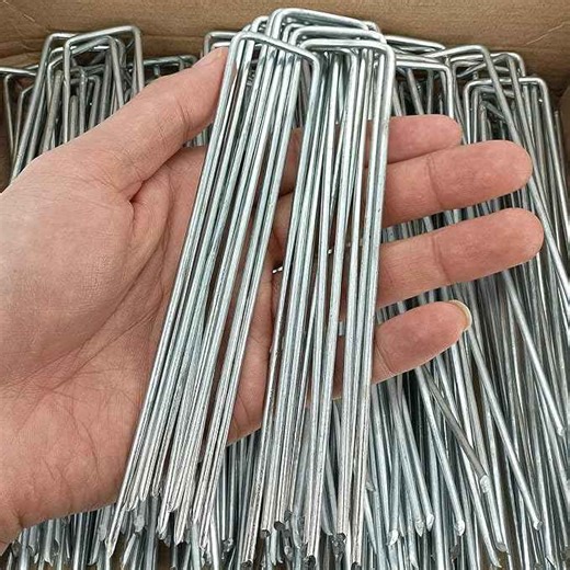 Garden  U-Shaped Pins Tent Stakes Plastic Landscape Weed Mat Barrier  Fabric Yard Anchors Pins Decorations Nail Staples