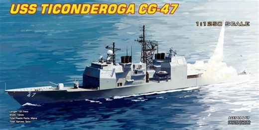 Hobbyboss 82501 1:1250 Scale Uss Ticonderoga CG-47 model kit