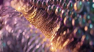 A microscopic view of the retina shows dense s of cone cells responsible for color perception.