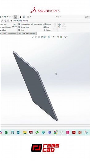Learn how to quickly create a flange in sheet metal using CAD software.