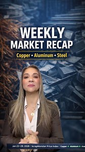 Here’s your weekly scrap metal market recap for North America. Copper and aluminum led gains this week. Steel, brass, bronze, and zinc followed higher, while lead and stainless were flat. Full report with prices and charts: 👉 https://f.mtr.cool/cmczlrahgt #ScrapMonster #ScrapMetalPrices #RecyclingNews #MetalMarkets #Copper #Aluminum #Steel | Scrap Monster