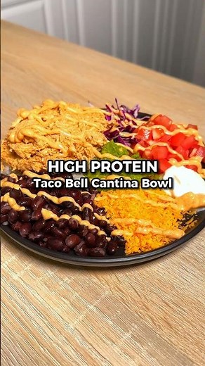 HIGH PROTEIN Taco Bell Cantina Bowl (Better & Cheaper!) #shorts #tacobell #highprotein