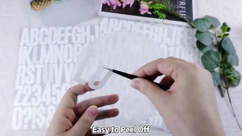 8 Sheets Letter Number Stickers, 2 Inch Vinyl Alphabet Stickers, Self-Adhesive Punctuation Letter Number Sticker for Mailbox, Scrapbooking, Decoration, Craft, Arts, DIY, Decor- White