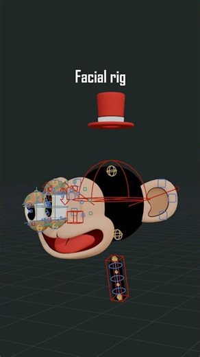 Rubberhose 3D Monkey | Rig Showcase #animation #3dgamedevelopment #rigging