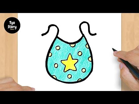 #728 How to Draw a Baby Bib - Easy Drawing Tutorial