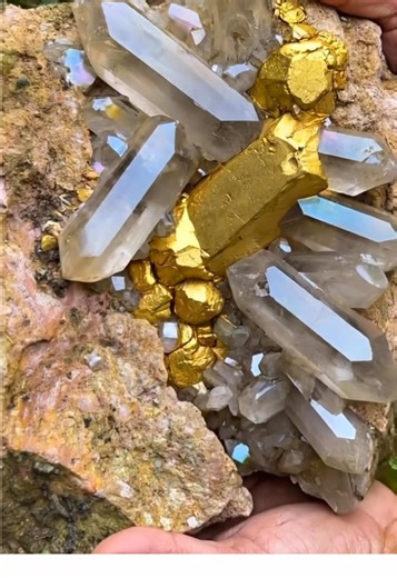 Incredible Gold and Crystal Nugget Discovery