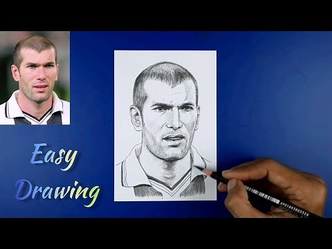 Easy Drawing | The Legend Zinedine Zidane when he was in Juventus F.C.