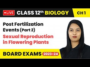 Post Fertilization Events (Part 2) | Class 12 Biology Chapter 1 | LIVE
