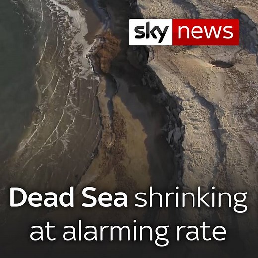 87K views · 303 reactions | The Dead Sea - a biblical wonder of the world - could disappear in the next few decades due to falling sea levels. It is currently dropping at a rate of 1.5m (5ft) per year. | Sky News | Facebook