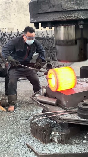 Inside the factory Incredible Forging Power — From Block to Ring #process #forging #blacksmith