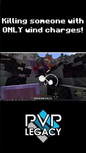 Killing someone with ONLY wind charges! #pvp #kitpvp #pvplegacy