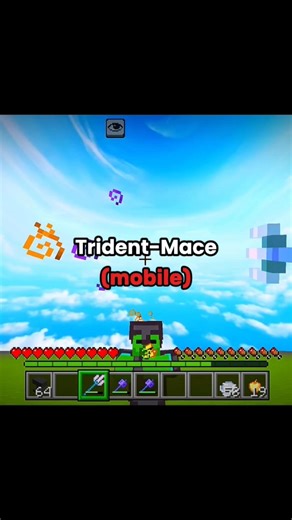 Mobile Trident-Mace Tutorial 🔥 #gexpand #mcpe