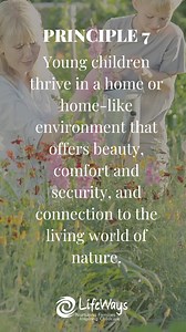 At LifeWays we believe that young children thrive in a home or a home-like environment that offers beauty, comfort and security, and connection to the living world of nature. We provide a natural learning environment for children with non-synthetic materials, and open-ended toys. #organicbaby #earlychildhood #woodentoys #plasticfree | LifeWays North America