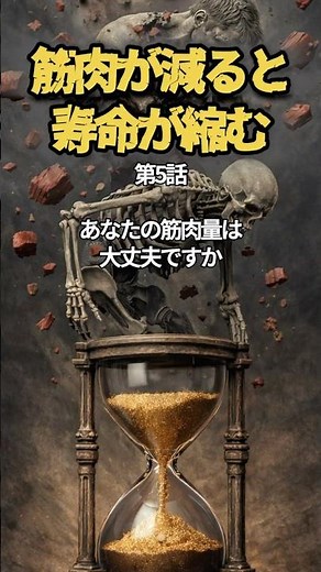 筋肉が減ると寿命が縮む⑤ あなたの筋肉量は大丈夫ですか #サルコペニア #筋肉量 #筋力低下 #医師解説 #shorts