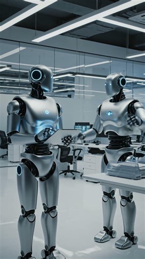 Robots working in a company #robot #robotics