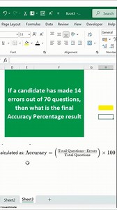 Learn how to calculate accuracy percentage easily! This simple method is crucial for various roles like Project Managers & QA. #Subscribe for more helpful tips #exceltips #excel #AccuracyPercentage #Calculation #ProjectManagement #QualityAssurance | Discover Talent