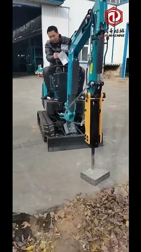 Micro Digger works using Hydraulic hammer