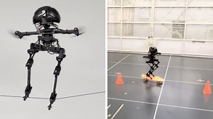 Watch a Bipedal Flying Robot Take On a Tightrope and a Skateboard
