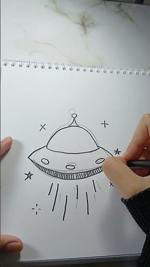 Ufo #drawing #draw #drawing #kreasi #gambar #kid #anak #kids #menggambar #seni #anakanak #sketch