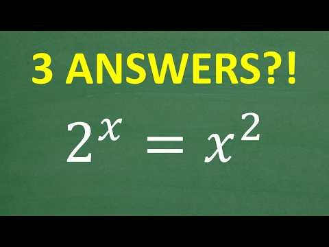 2^x = x² — Most People Miss One Solution!