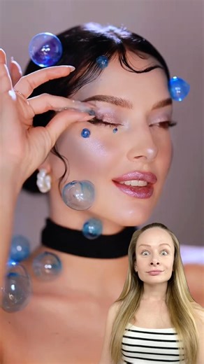 Bubble makeup 😱#makeup #makeuptutorial #bubble #beauty