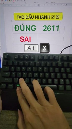 Phím tắt tạo ký hiệu V và X trong ô vuông - Daotaotinhoc.vn