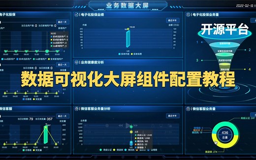 【超酷炫数据可视化大屏】组件的配置与使用