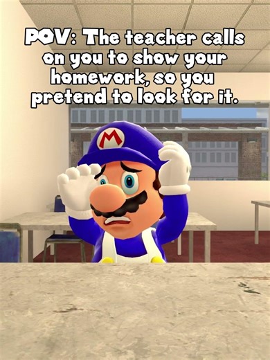 POV: The teacher calls on you to show your homework, so you pretend to look for it #smg4 #shorts