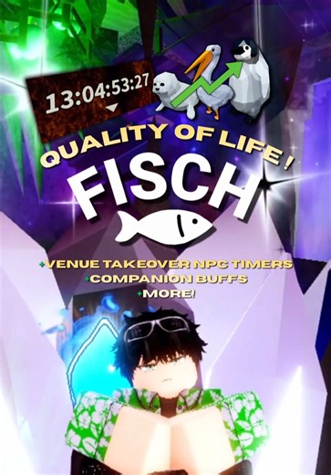 VENUE TAKEOVER RODS LEAVE SOON COMPANION BUFFS in Fisch! Let me know what you think! #roblox #fisch #fischroblox #fyp #viral