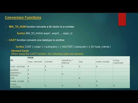 Conversion functions in Oracle SQL