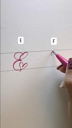 E & F Heart Font(tutorial)
