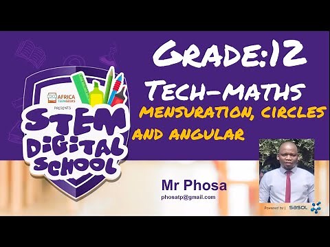 Grade 12 - Technical Mathematics | Mensuration, Circles & Angular